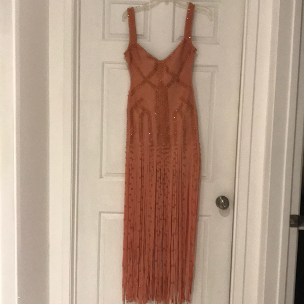 Herve ledger beaded dress